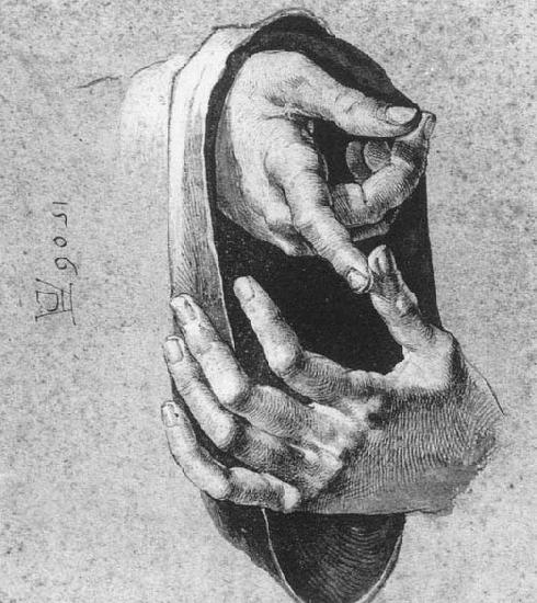 Albrecht Durer Study of Hands oil painting image